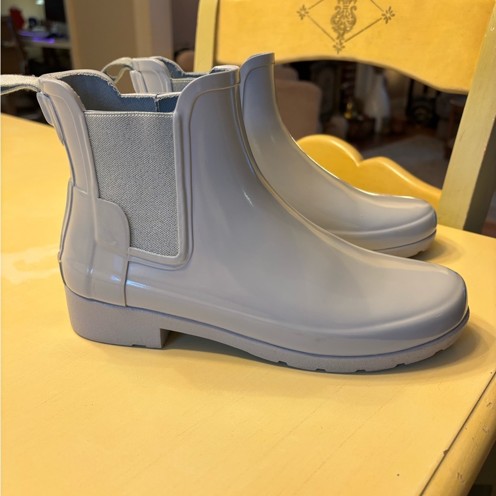 Hunter Chelsea short rain boot Blue 5